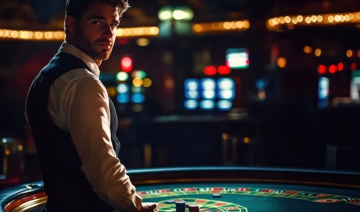 Antarmuka aplikasi Android rogtogel menampilkan menu utama dengan opsi sportsbook, live dealer, dan slots